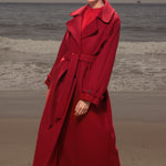 Fog Coat - Maroon Red Wool - Heidi Merrick