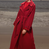 Fog Coat - Maroon Red Wool - Heidi Merrick
