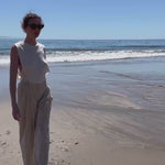 Chaplin Pant - Cream Ticking Stripe - Heidi Merrick