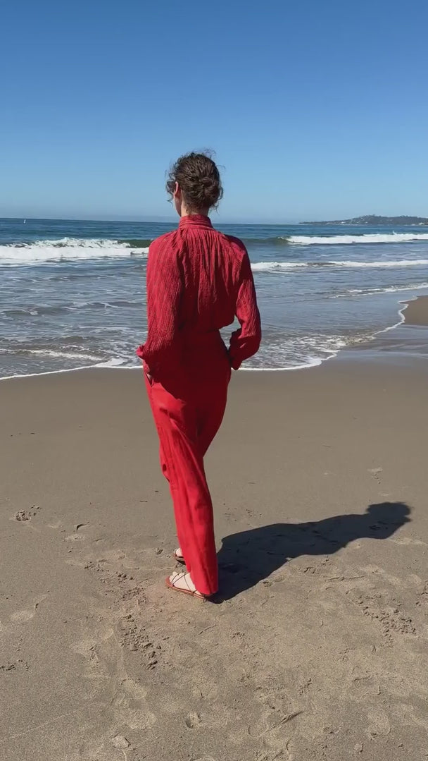 Stallion Top - Cotton Lurex Gauze - video - Heidi Merrick