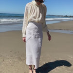 Geometry Skirt -Cream Linen - video - Heidi Merrick