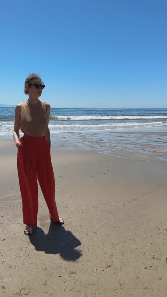 Chaplin Pant - Vermilion - video - Heidi Merrick
