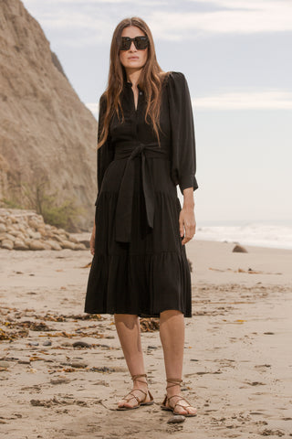 Image 1 of 5 - LATE AFTERNOON DRESS - BLACK 